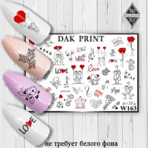 Наклейки для ногтей слайдер дизайн W 163