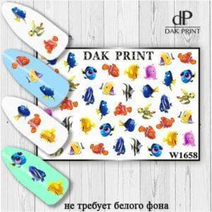 Наклейки для ногтей слайдер дизайн  W 1658