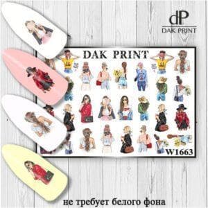 Наклейки для ногтей слайдер дизайн  W 1663