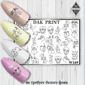 Наклейки для ногтей слайдер дизайн W 169
