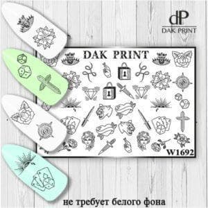 Наклейки для ногтей слайдер дизайн  W 1692