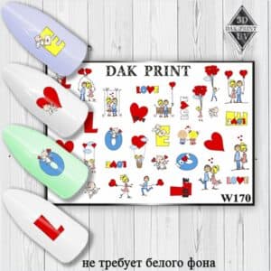 Наклейки для ногтей слайдер дизайн W 170