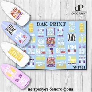 Наклейки для ногтей слайдер дизайн  W 1701