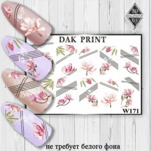 Наклейки для ногтей слайдер дизайн W 171