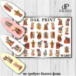 Наклейки для ногтей слайдер дизайн  W 1807