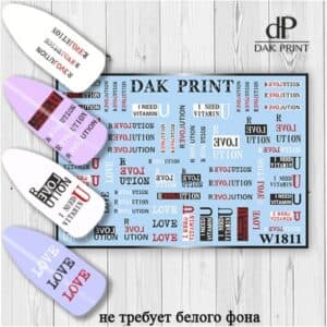 Наклейки для ногтей слайдер дизайн  W 1811