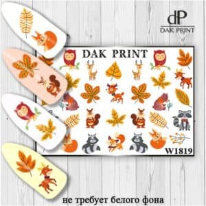 Наклейки для ногтей слайдер дизайн  W 1819