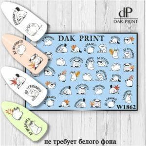 Наклейки для ногтей слайдер дизайн  W 1862