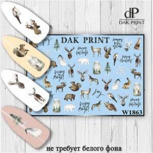Наклейки для ногтей слайдер дизайн  W 1863
