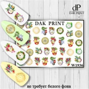 Наклейки для ногтей слайдер дизайн  W 1936