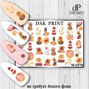 Наклейки для ногтей слайдер дизайн  W 1970