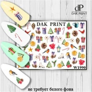 Наклейки для ногтей слайдер дизайн  W 1990