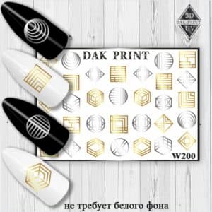 Наклейки для ногтей слайдер дизайн W 200