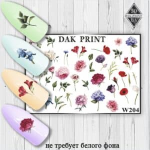 Наклейки для ногтей слайдер дизайн W 204