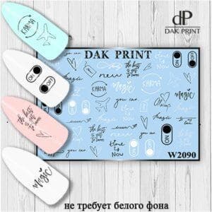 Наклейки для ногтей слайдер дизайн  W 2090