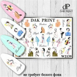 Наклейки для ногтей слайдер дизайн  W 2139