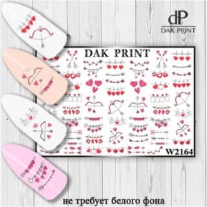 Наклейки для ногтей слайдер дизайн  W 2164