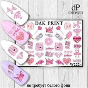 Наклейки для ногтей слайдер дизайн  W 2224