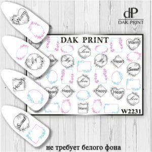 Наклейки для ногтей слайдер дизайн  W 2231