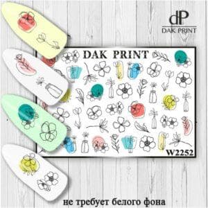 Наклейки для ногтей слайдер дизайн  W 2252