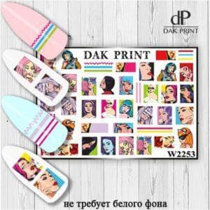Наклейки для ногтей слайдер дизайн  W 2253