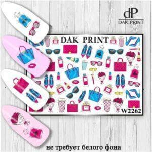 Наклейки для ногтей слайдер дизайн  W 2262