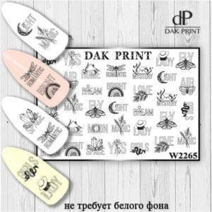 Наклейки для ногтей слайдер дизайн  W 2265