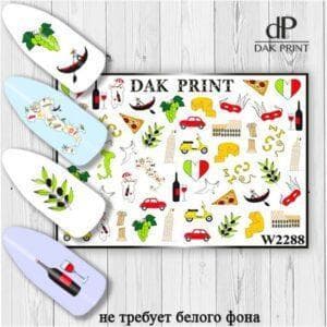 Наклейки для ногтей слайдер дизайн  W 2288