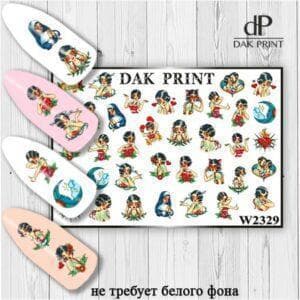 Наклейки для ногтей слайдер дизайн  W 2329