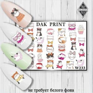 Наклейки для ногтей слайдер дизайн W 233