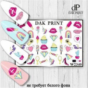 Наклейки для ногтей слайдер дизайн  W 2340
