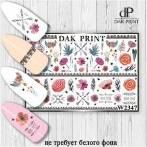 Наклейки для ногтей слайдер дизайн  W 2347