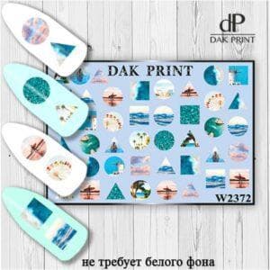 Наклейки для ногтей слайдер дизайн  W 2372