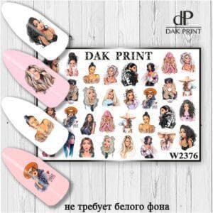Наклейки для ногтей слайдер дизайн  W 2376