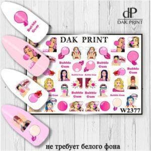 Наклейки для ногтей слайдер дизайн  W 2377