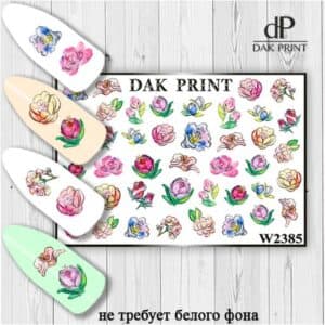 Наклейки для ногтей слайдер дизайн  W 2385