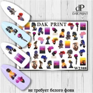 Наклейки для ногтей слайдер дизайн  W 2388