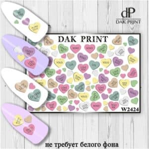 Наклейки для ногтей слайдер дизайн  W 2424
