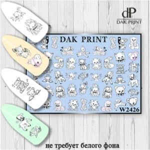Наклейки для ногтей слайдер дизайн  W 2426