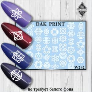 Наклейки для ногтей слайдер дизайн W 242w