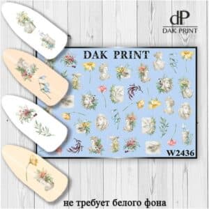 Наклейки для ногтей слайдер дизайн  W 2436