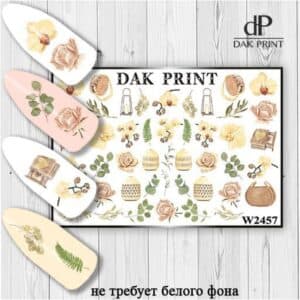 Наклейки для ногтей слайдер дизайн  W 2457