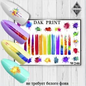 Наклейки для ногтей слайдер дизайн W 246