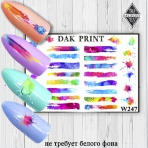 Наклейки для ногтей слайдер дизайн W 247