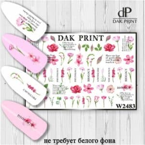 Наклейки для ногтей слайдер дизайн  W 2483