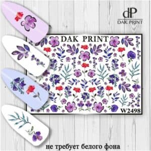 Наклейки для ногтей слайдер дизайн  W 2498