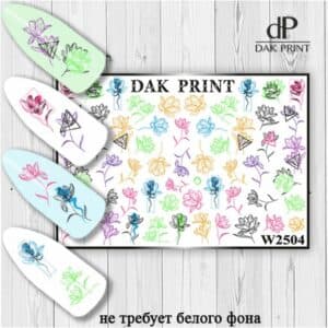 Наклейки для ногтей слайдер дизайн  W 2504