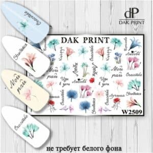 Наклейки для ногтей слайдер дизайн  W 2509