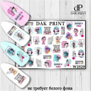 Наклейки для ногтей слайдер дизайн  W 2529