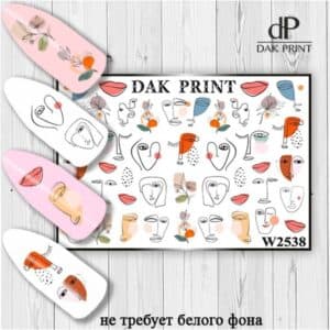 Наклейки для ногтей слайдер дизайн  W 2538